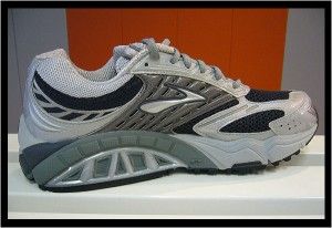 White and black running shoe for sports.