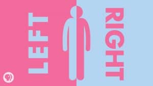 Left and right human body illustration.