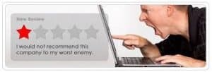 Person frustrated with computer.