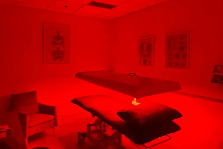 Red light therapy room at Singapore Phys.